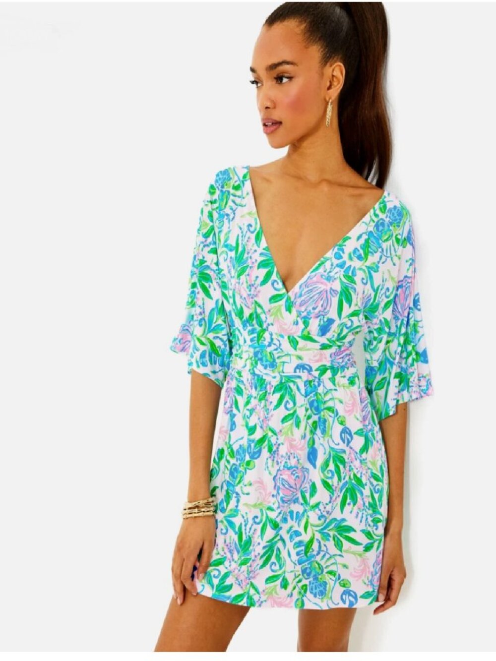 LILLY PULITZER SIZE LARGE PARIGI SKORT ROMPER *JUST A PINCH* RESORT WHITE